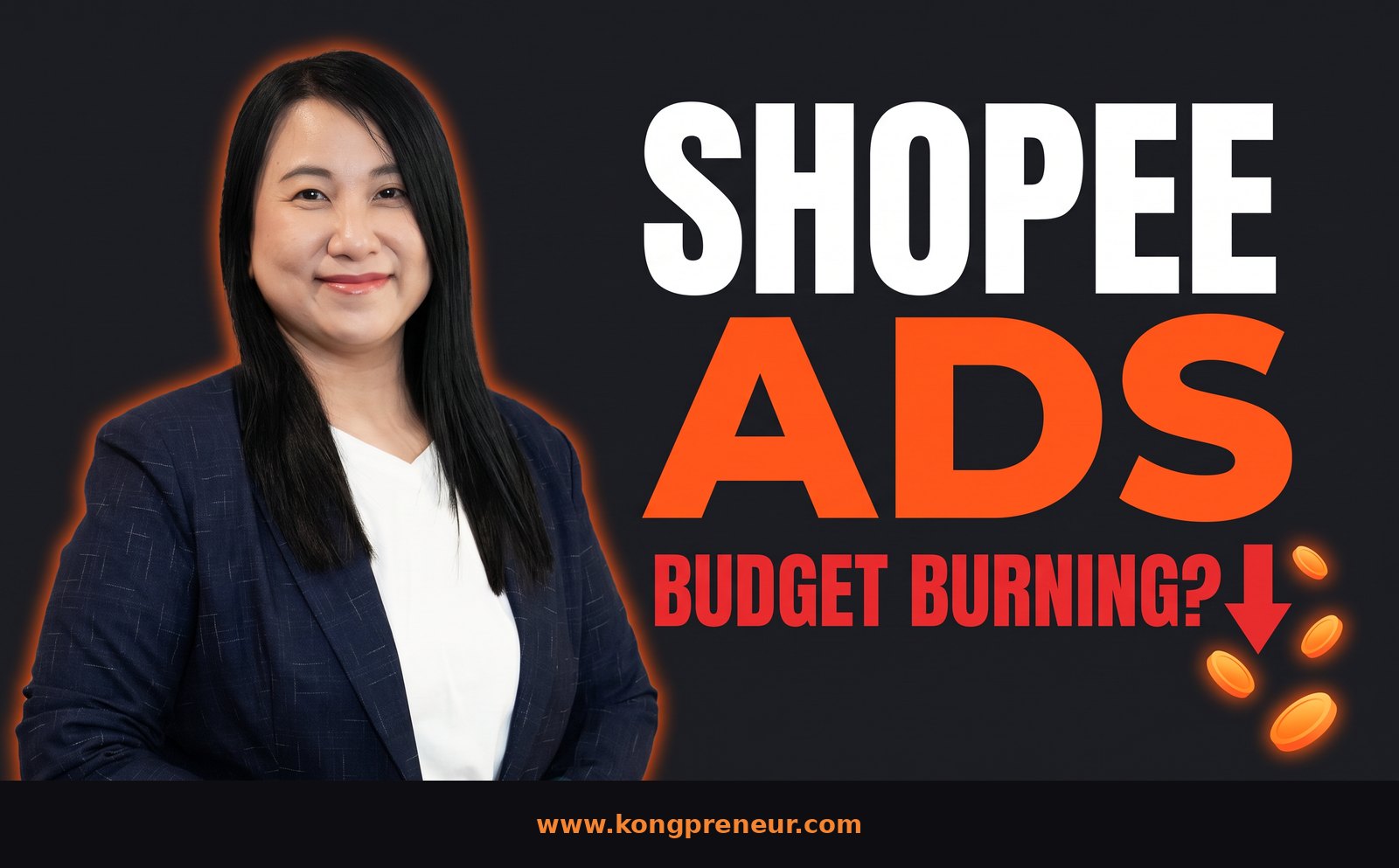 Shopee Ads guide hero image with the words Shopee Ads and Budget Burning
